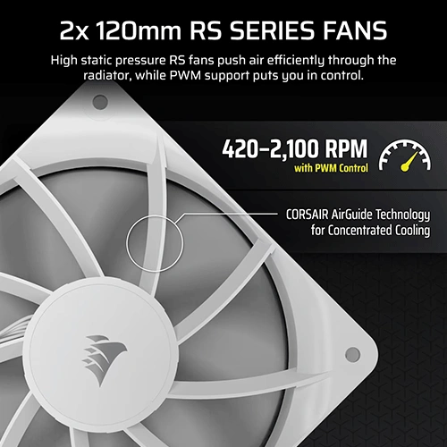 Corsair Nautilus 240 RS LCD White CPU Liquid Cooler